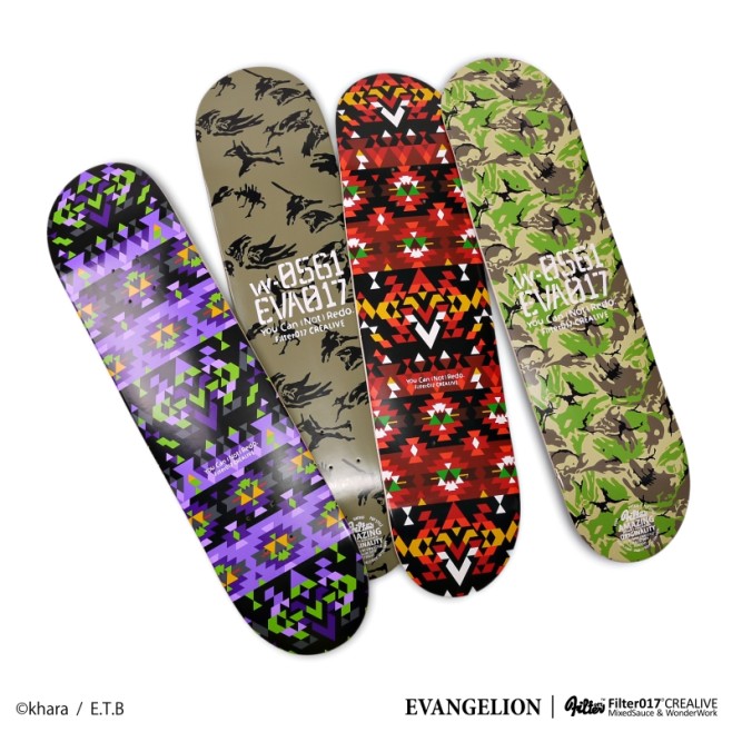 EVA X WOB X Filter017 Skateboard　三方聯名系列滑板